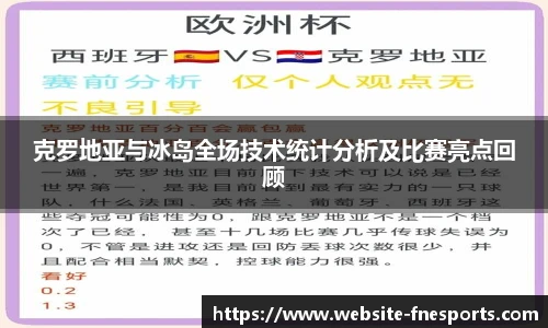 克罗地亚与冰岛全场技术统计分析及比赛亮点回顾
